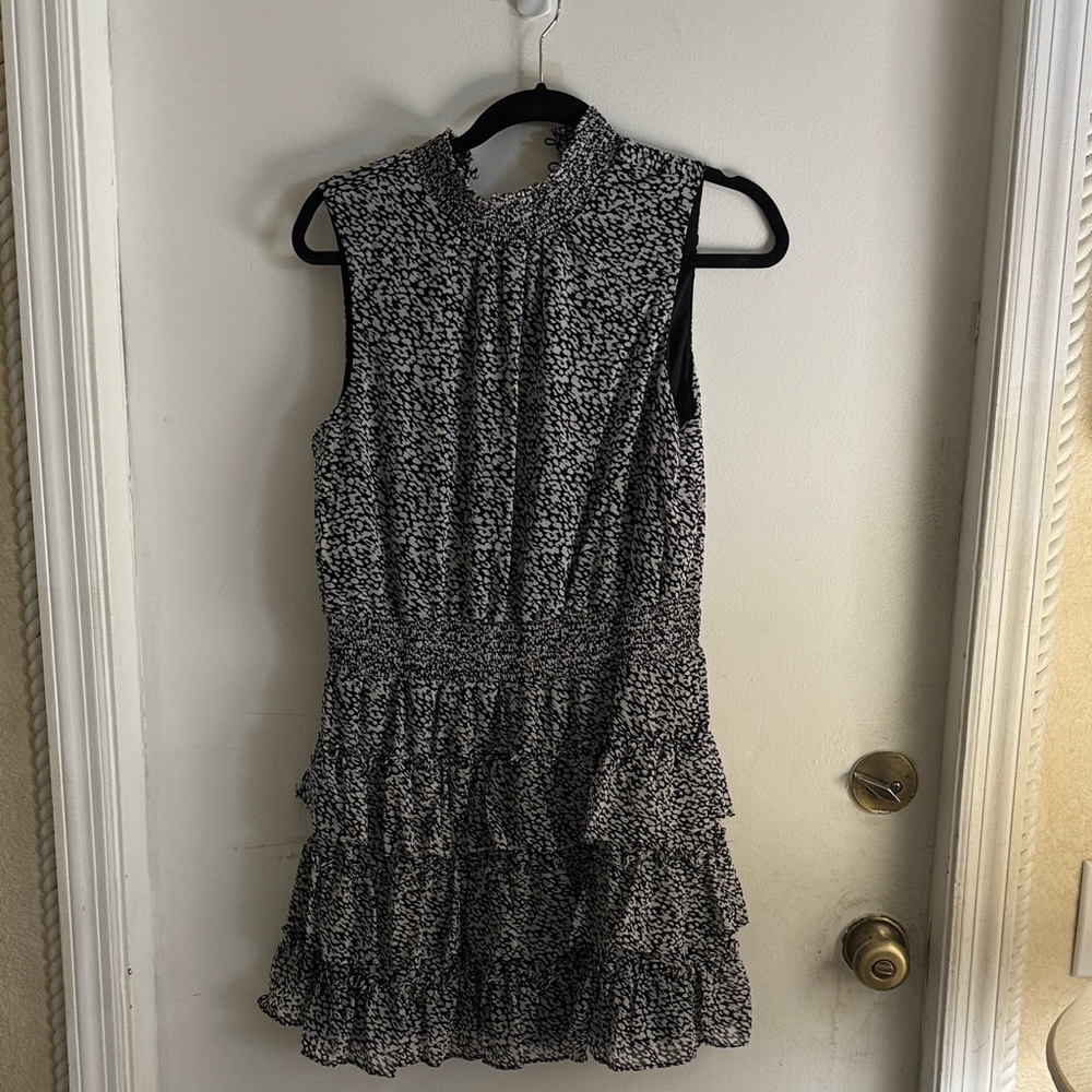 1. State Monochrome Sleeveless Mini Dress